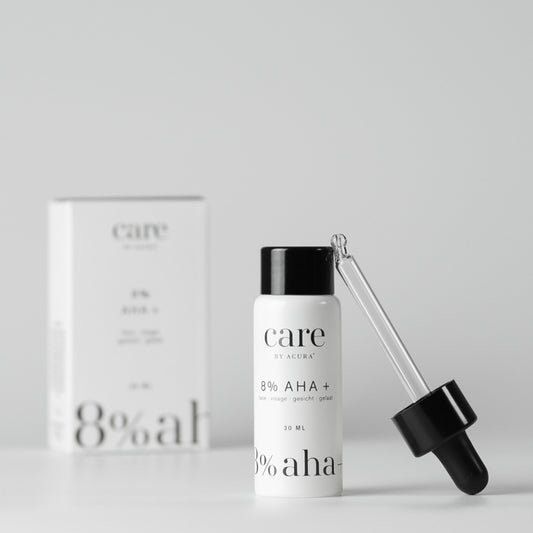 8% AHA + Produkt und Verpackung Pipette